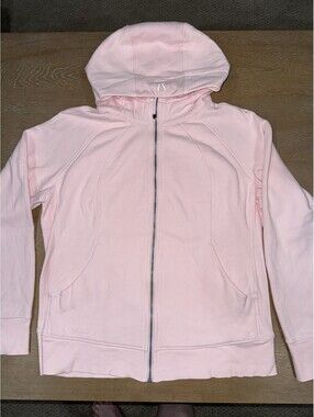 Lululemon Scuba Full Zip Hoodie SIZE 18 Strawberry Milkshake Pink